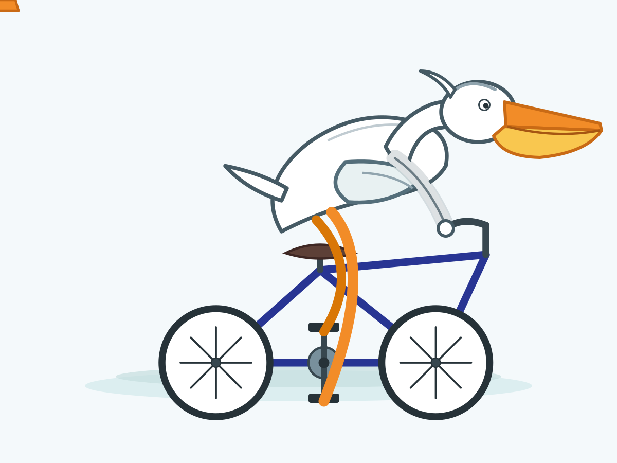 Animated cycling pelican · disabled